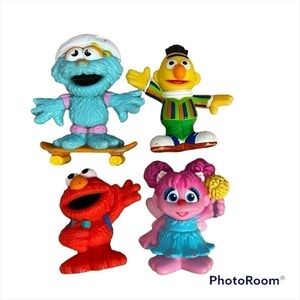 Sesame Street Action Figure Bundle Toy Abby Cadabby Bert Zoe Elmo Kids